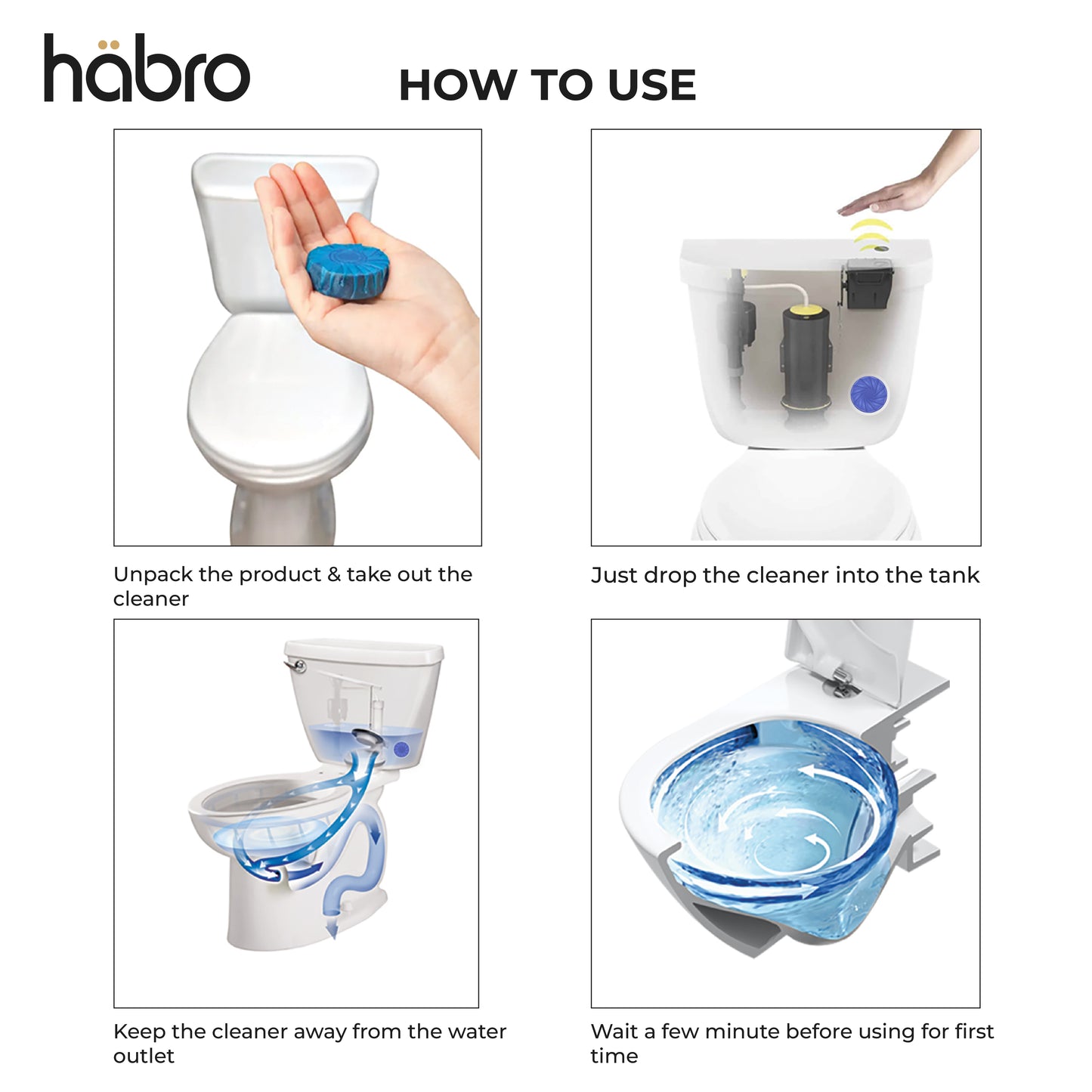 HABRO TOILET SELF - STERILIZING TOILET CLEANER