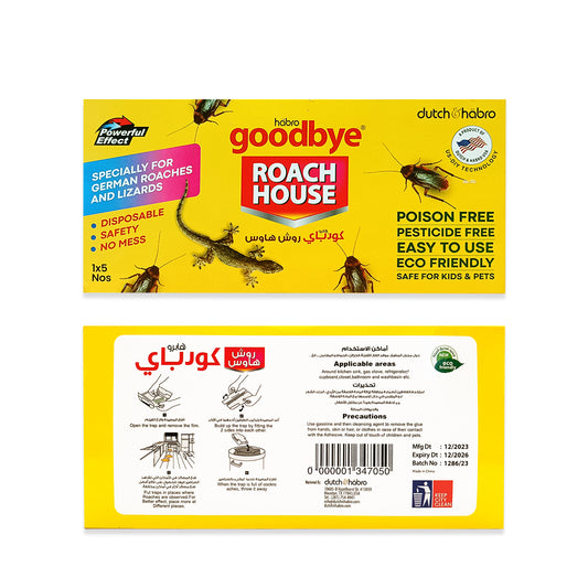 GOODBYE Roach House – Glue Trap for German Cockroaches & Lizards