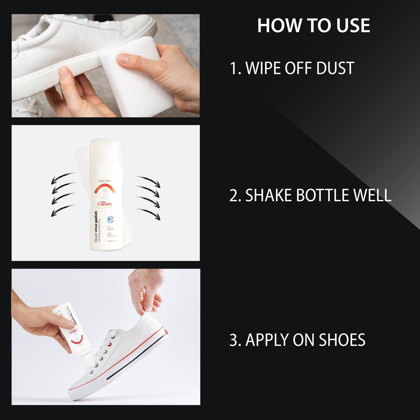 CAESARS GEL SHOE POLISH - WHITE