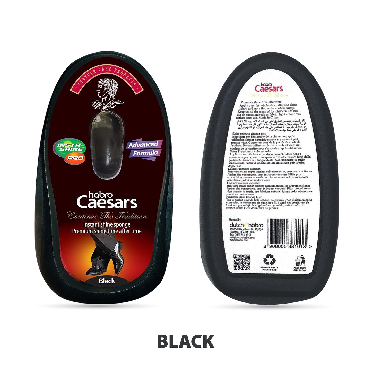 CAESARS INSTANT SHINE SPONGE - BLACK