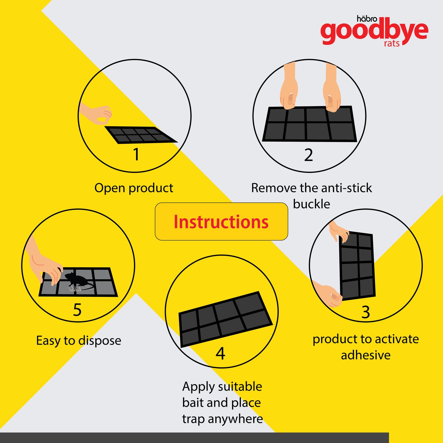 GOODBYE BAITED RAT GLUE TRAP BIG 2 P