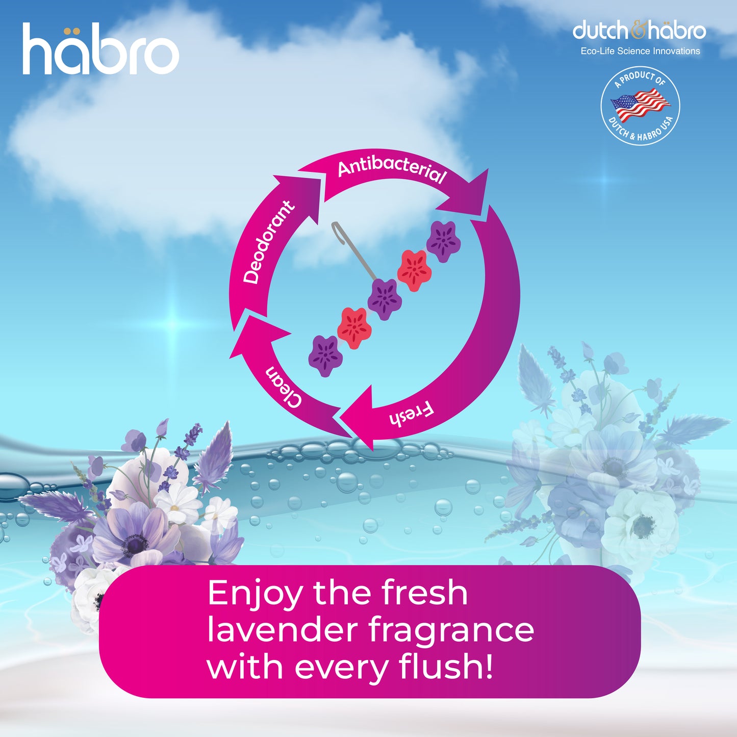 HABRO AUTOMATIC TOILET BOWL CLEANER - LAVENDER 2S
