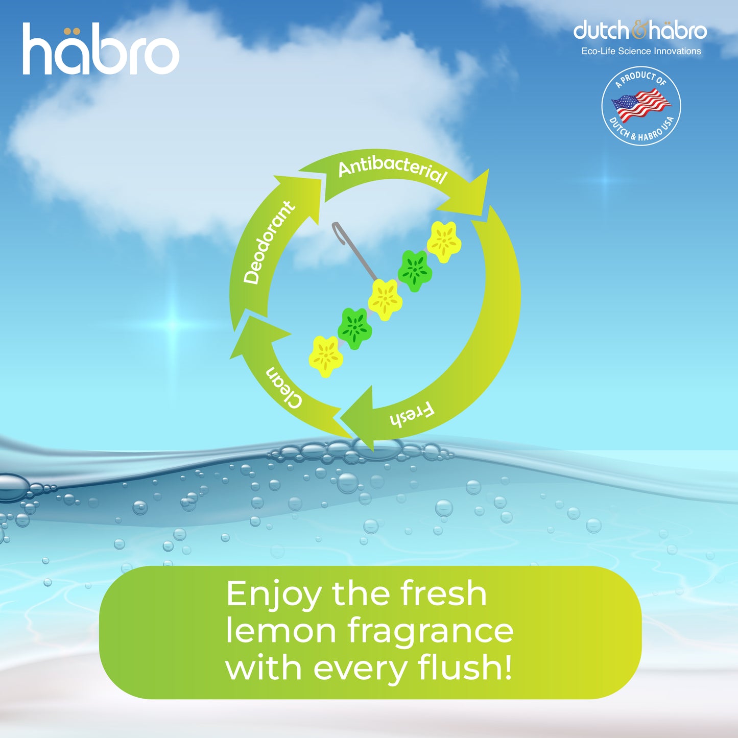 HABRO AUTOMATIC TOILET BOWL CLEANER - LEMON 2S