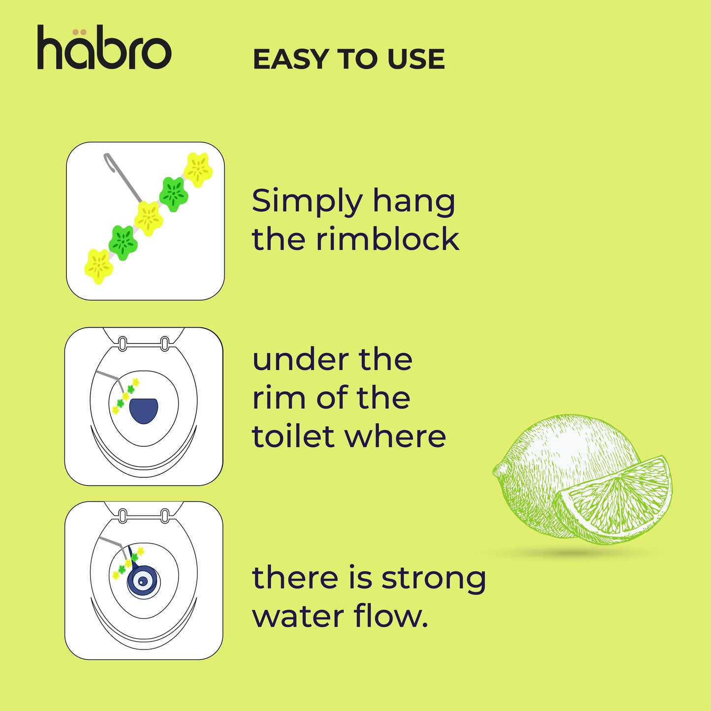 HABRO AUTOMATIC TOILET BOWL CLEANER - LEMON 2S