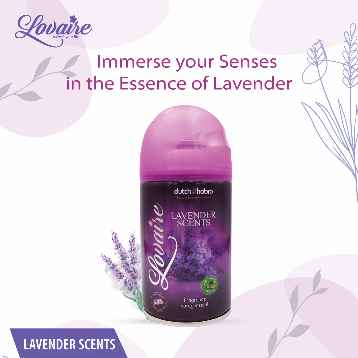 LOVAIRE SCENTS REFILL 300 ML - LAVENDER