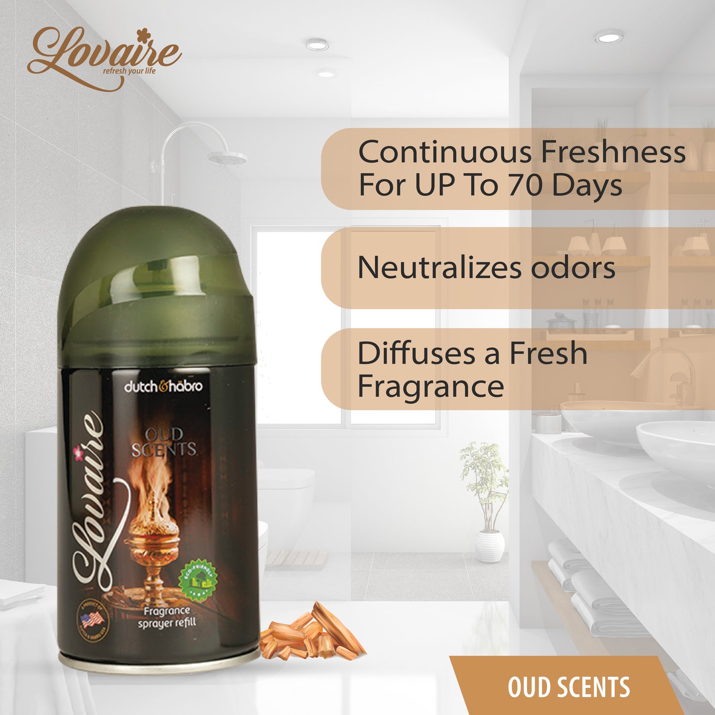 LOVAIRE SCENTS REFILL 300 ML - OUD