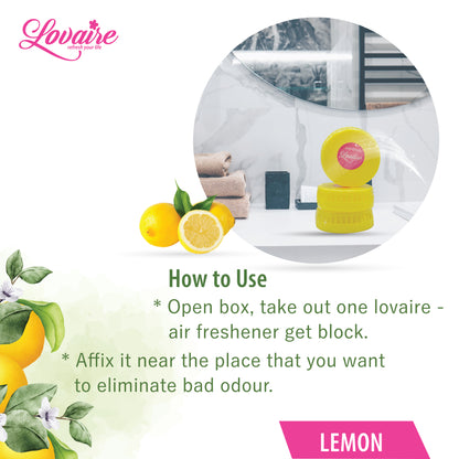 LOVAIRE TOILET AIR FRESHNER - LEMON 3 PCS
