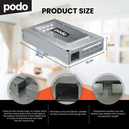 PODO MULTIPLE CATCH MOUSE TRAP