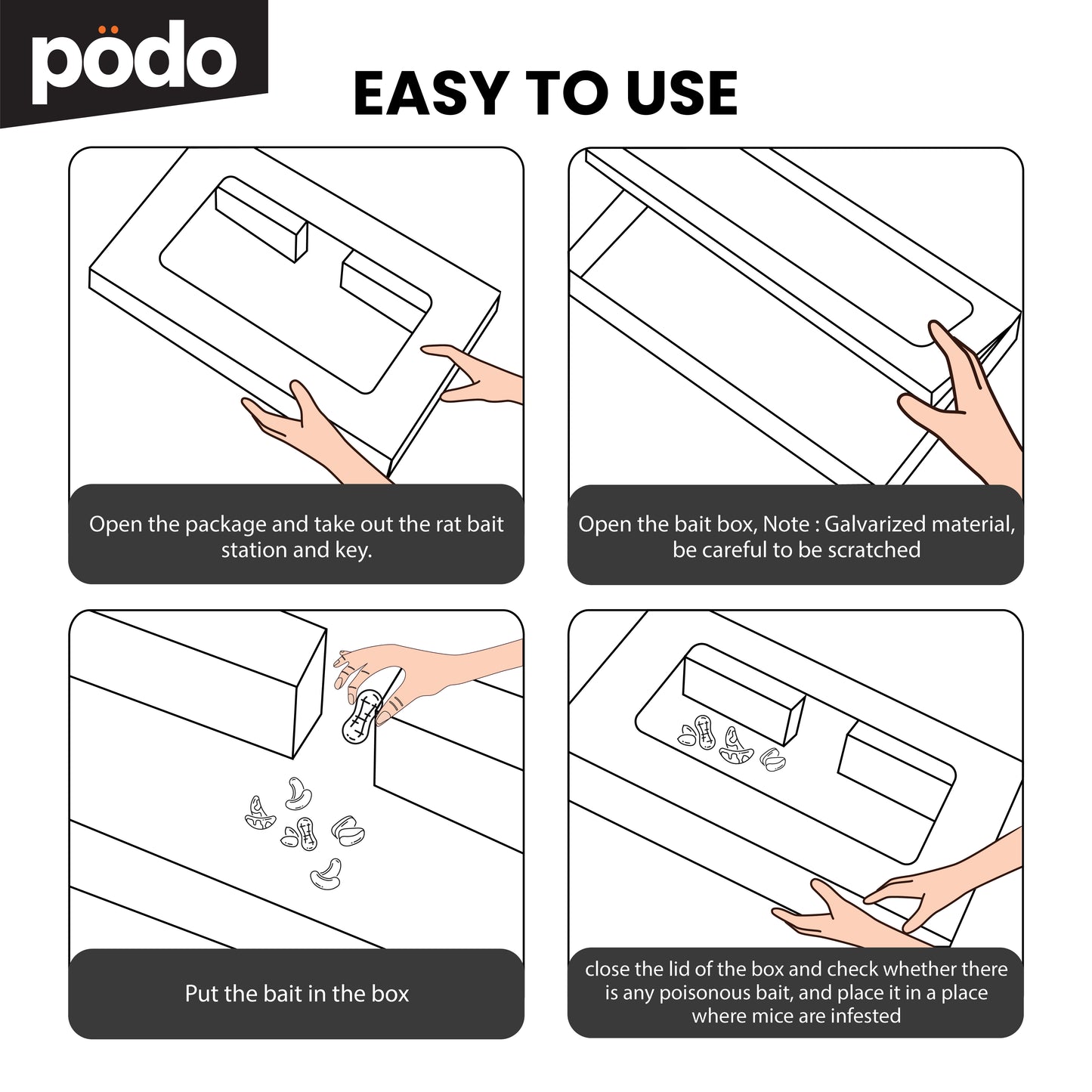 PODO MULTIPLE CATCH MOUSE TRAP