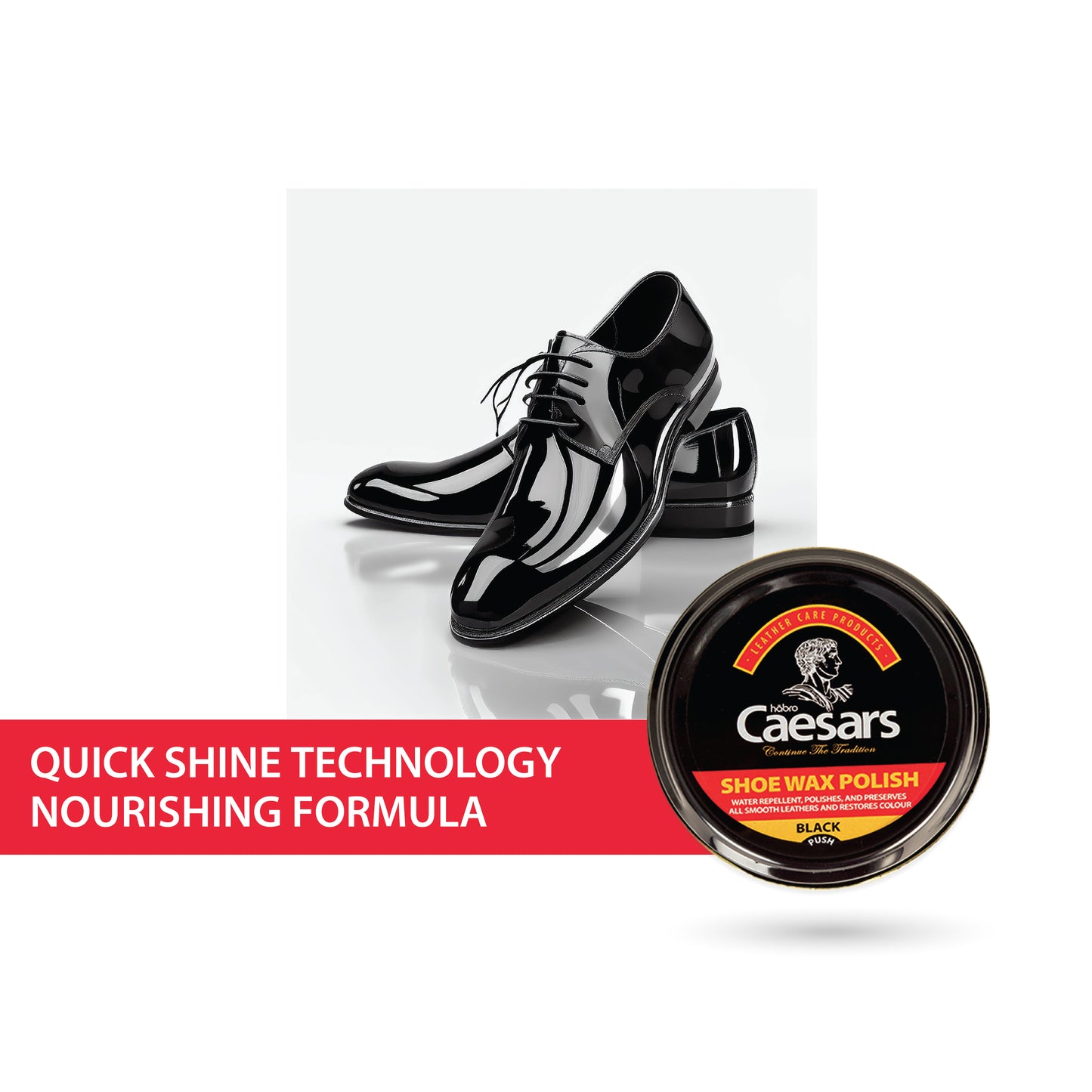 CAESARS SHOE POLISH WAX - BLACK